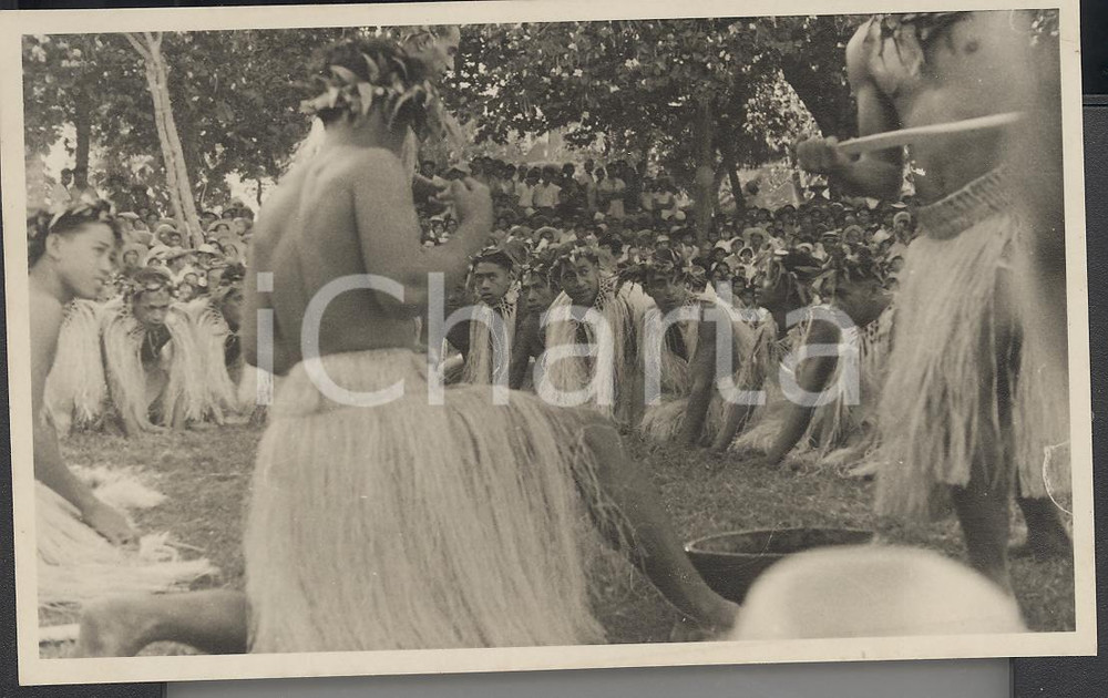 Fotografia d epoca originale 1937 PAPEETE Polinesia 40 FESTA 14 LUGLIO  REAL PHOTO cm 13,5 x 8,5 1