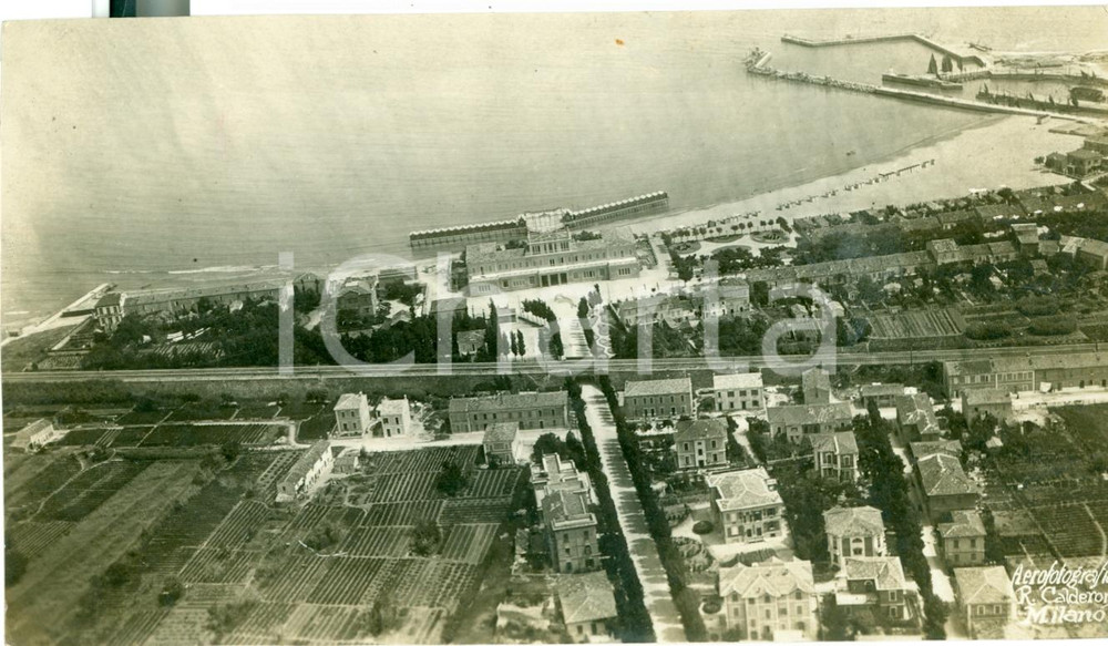 Fotografia d epoca originale 1930 ca FANO PS Aerofotografia del Porto VERA FOTOGRAFIA 1