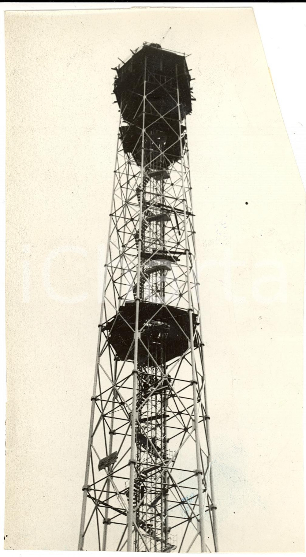 Fotografia d'epoca originale 1933 MILANO Torre del Littorio pronta per l'inaugurazione *Foto DANNEGGIATA 1