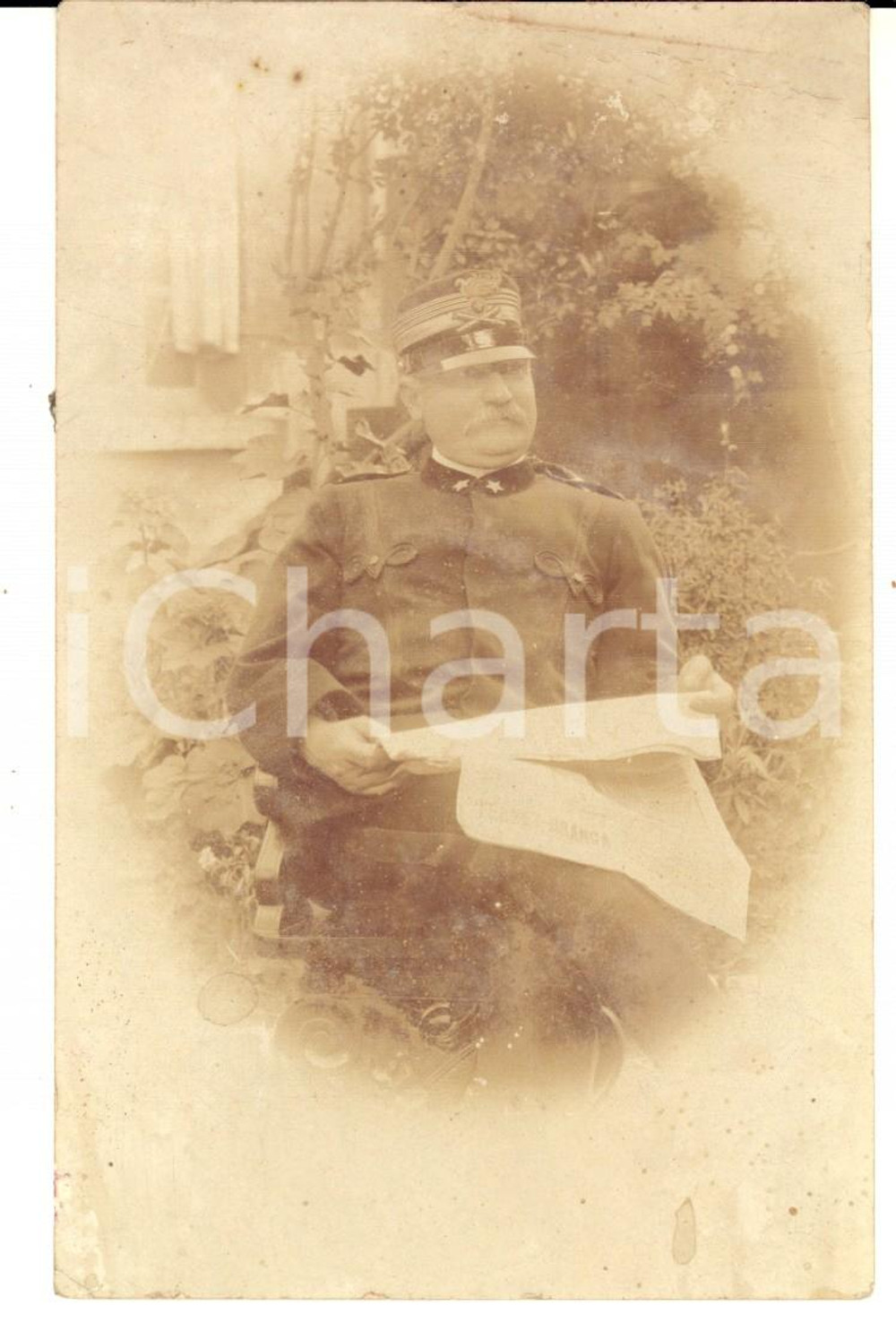1900 ca ITALIA REGIO ESERCITO Ritratto di ufficiale fuori corpo - Foto cartolina
