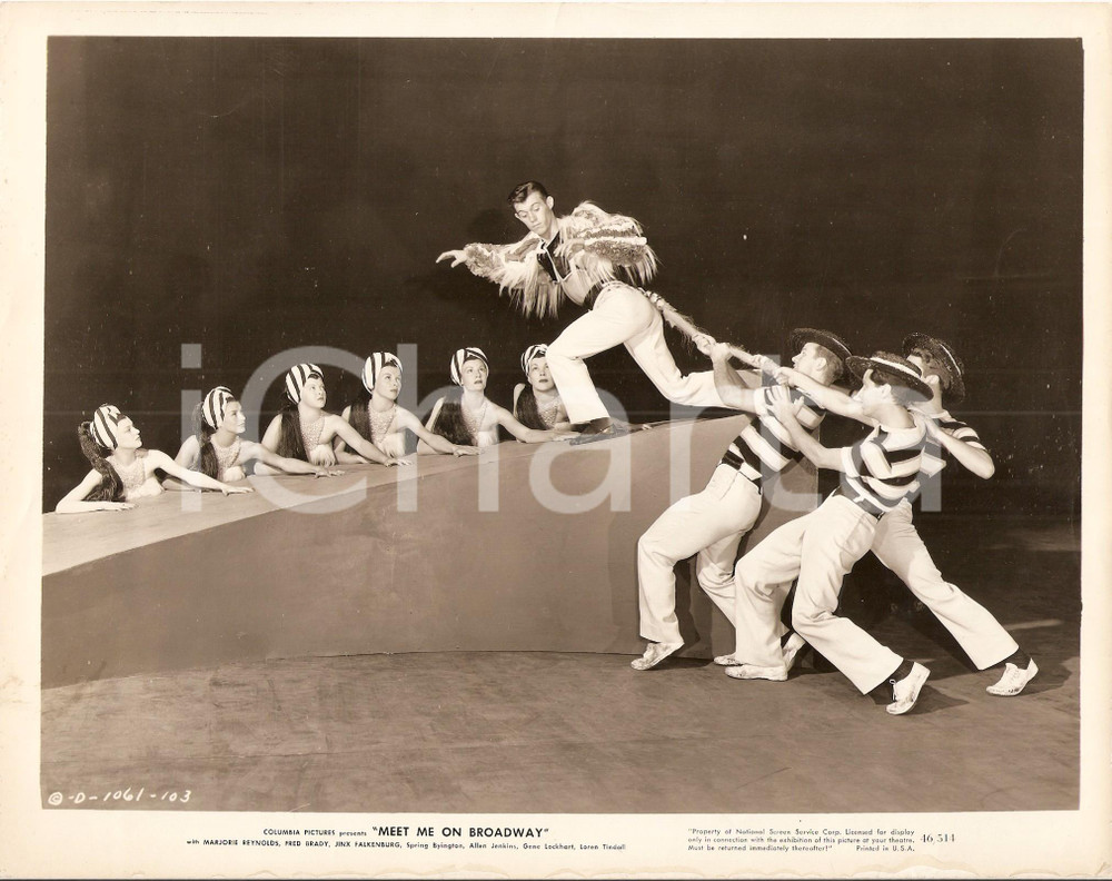 Fotografia d epoca originale 1946 MEET ME ON BROADWAY Scena di ballo con marinai MUSICAL Foto di scena 1