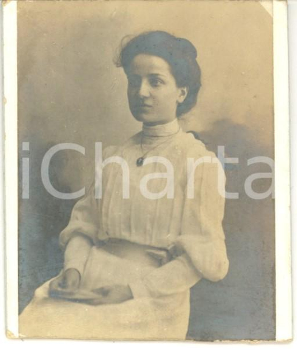 Fotografia d'epoca originale 1910 ca TORINO Ritratto contessa Giovanna ASINARI DI SAN MARZANO *Foto FIORINO 1