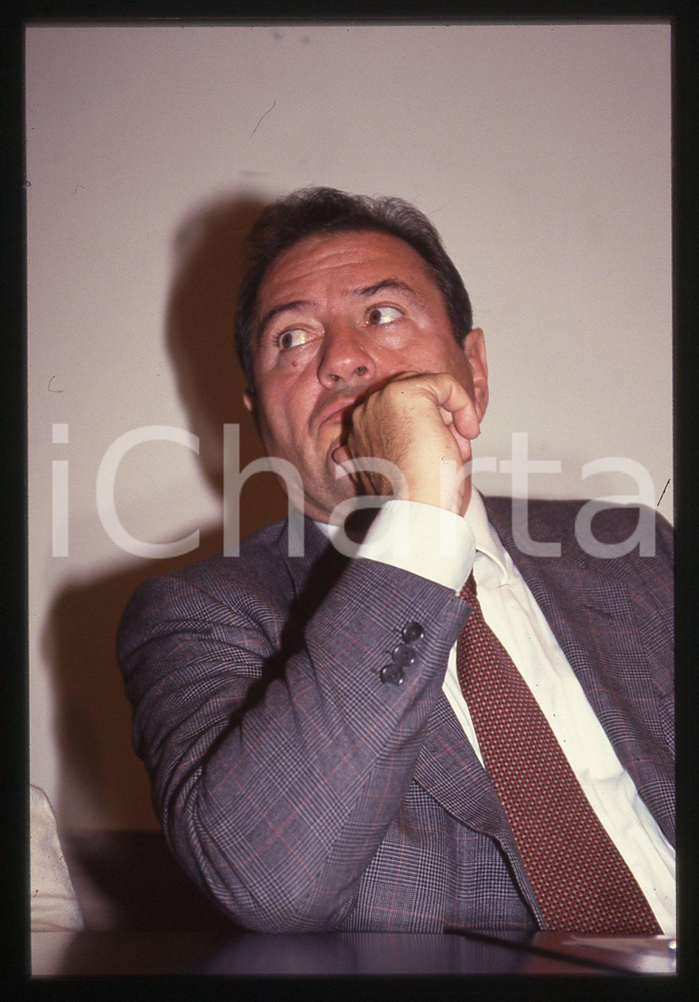 35mm vintage slide* 1985 ca POLITICA - Adalberto MINUCCI ritratto PCI (4)