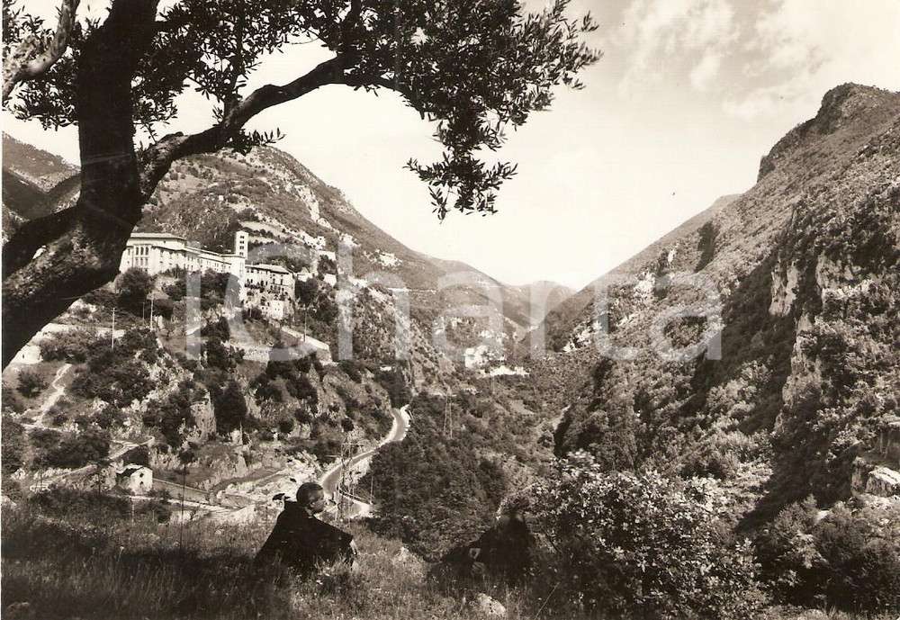 Cartolina originale da collezione 1958 SUBIACO (RM) Panorama della VALLE SANTA *Cartolina FG VG 1