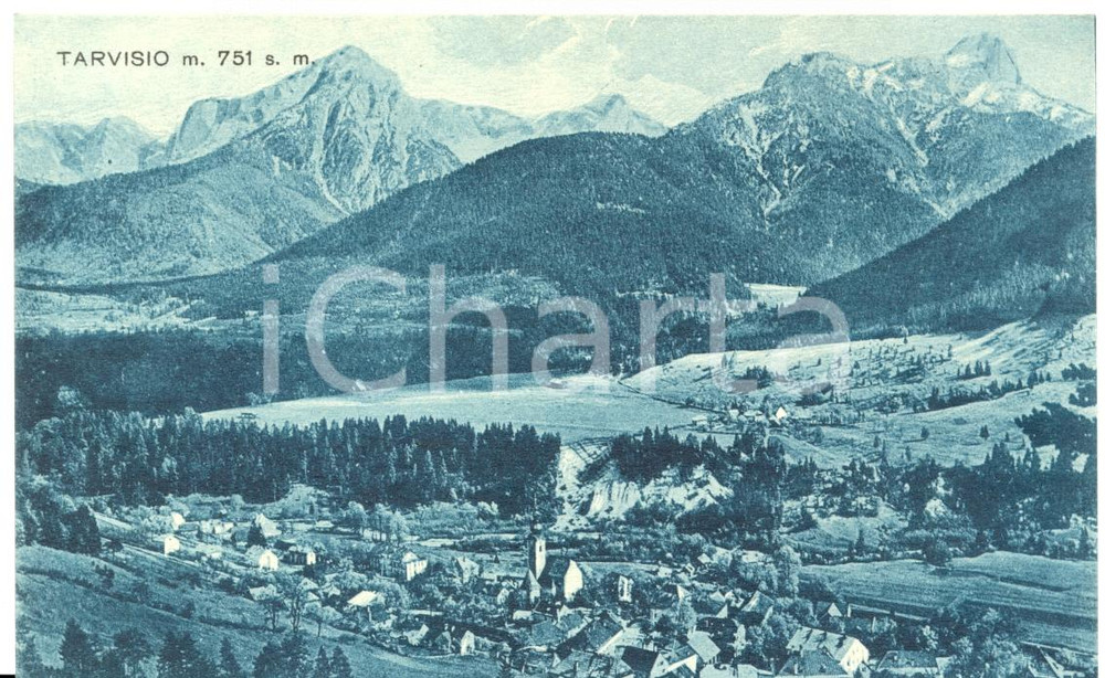 Cartolina originale da collezione 1920 ca TARVISIO UD Panorama in VAL CANALE Cartolina postale FP NV 1