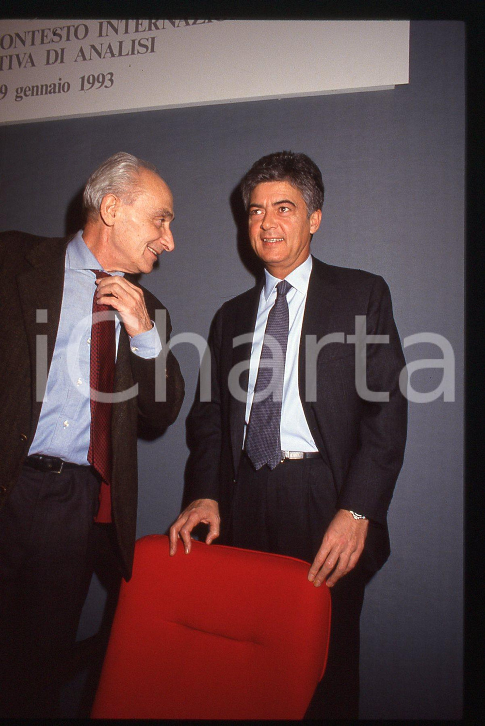 35mm vintage slide* 1993 Claudio MARTELLI Giovanni SARTORI (1)