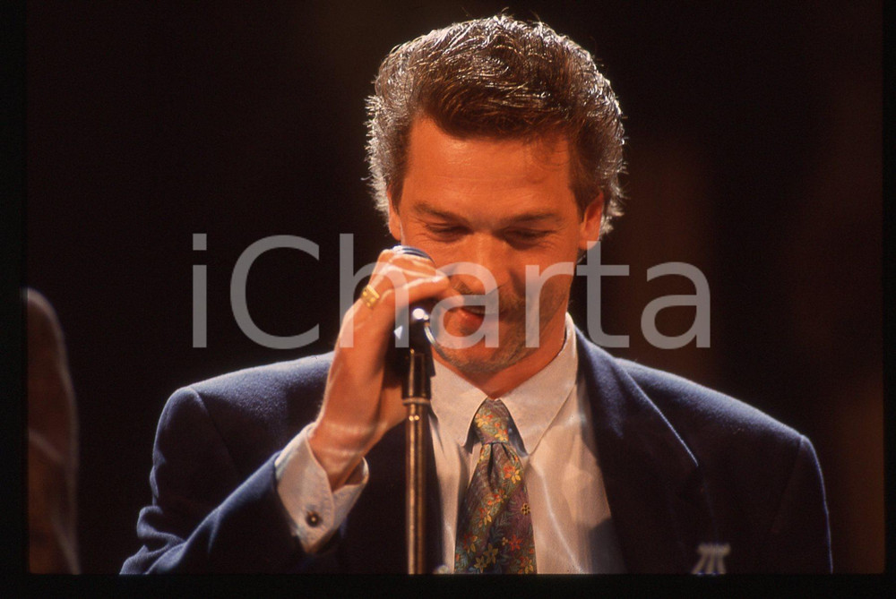 35mm vintage slide* 1993 SANREMO Gala UNICEF Stefano TACCONI durante le prove 12