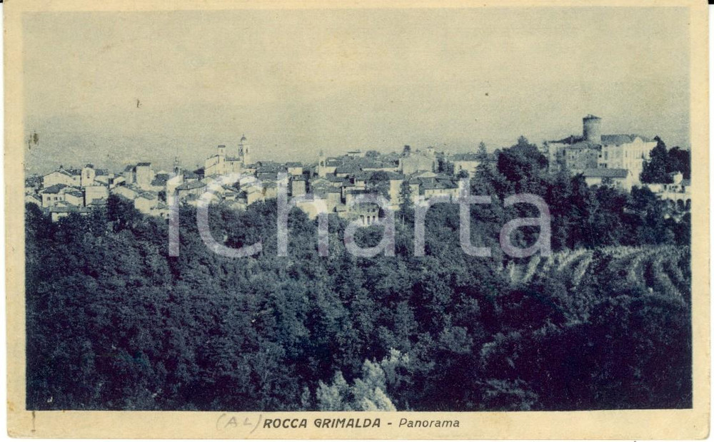 Cartolina originale da collezione 1933 ROCCA GRIMALDA AL Veduta panoramica Cartolina FP VG 1
