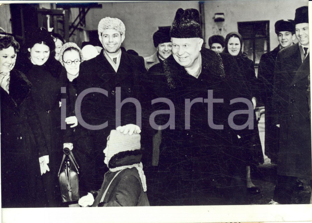 1959 USSR Election day in the Soviet -  Nikita KRUSCEV leaving polling station