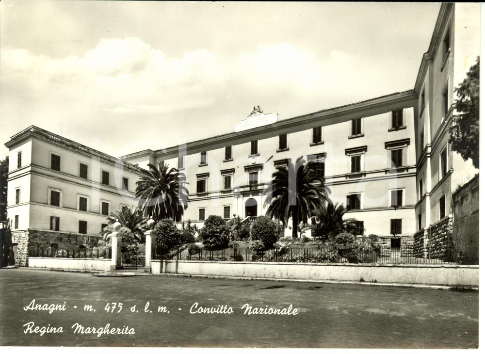 Cartolina originale da collezione 1967 ANAGNI FR Veduta Convitto Nazionale REGINA MARGHERITA Cartolina FG VG 1