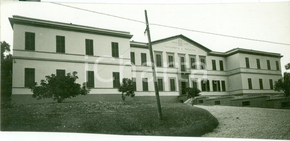 Fotografia d epoca originale 1933 TERAMO Ospedale VITTORIO EMANUELE III nuovo reparto maternitÃ  medicina FOTO 1