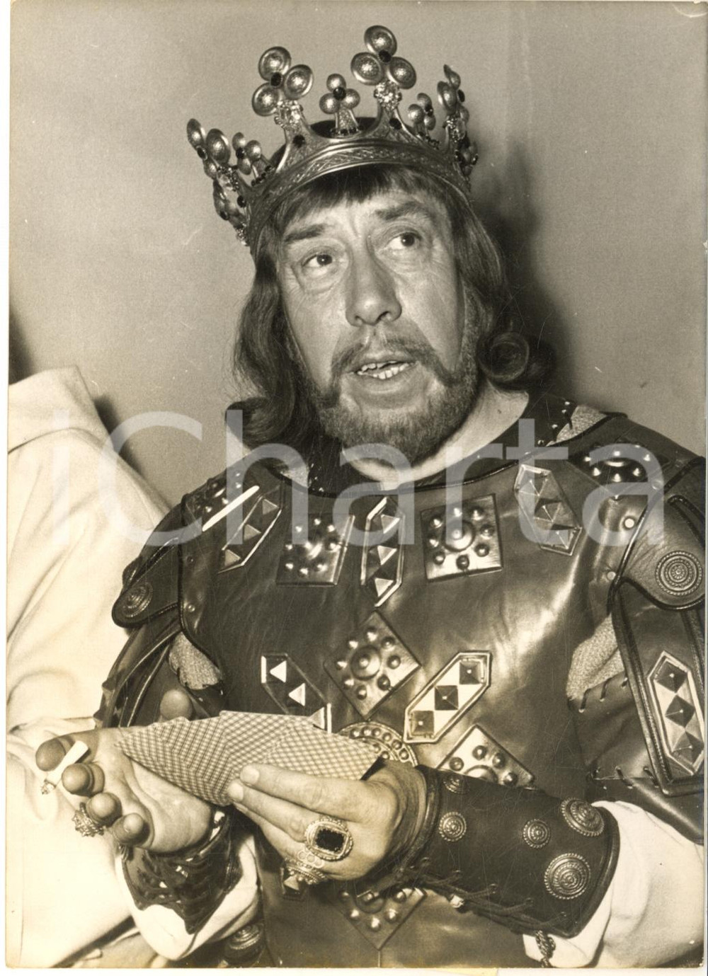 1963 PARIS Film "Le bon roi Dagobert" - FERNANDEL sul set - Foto 13x18 cm