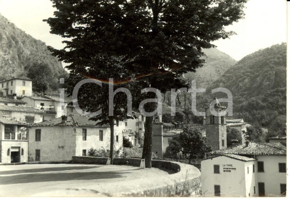 Cartolina originale da collezione 1970 VILLA COLLEMANDINA (LU) Frazione CANIGIANO Panorama e pensione LA TORRE *VG 1