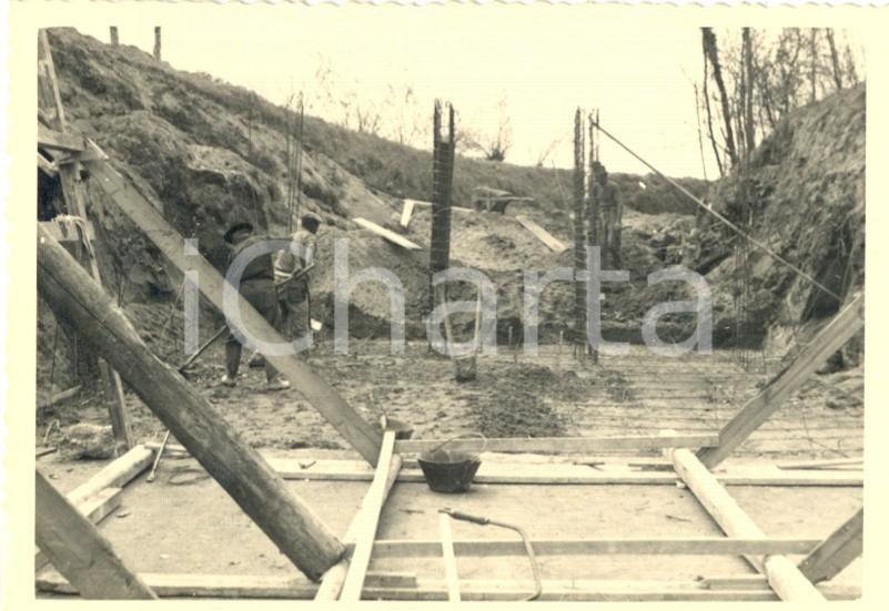 Fotografia d epoca originale 1956 ZINASCO PV Manutenzione difesa CANAROLO Impresa GALANDINI Foto 7x10 6 1