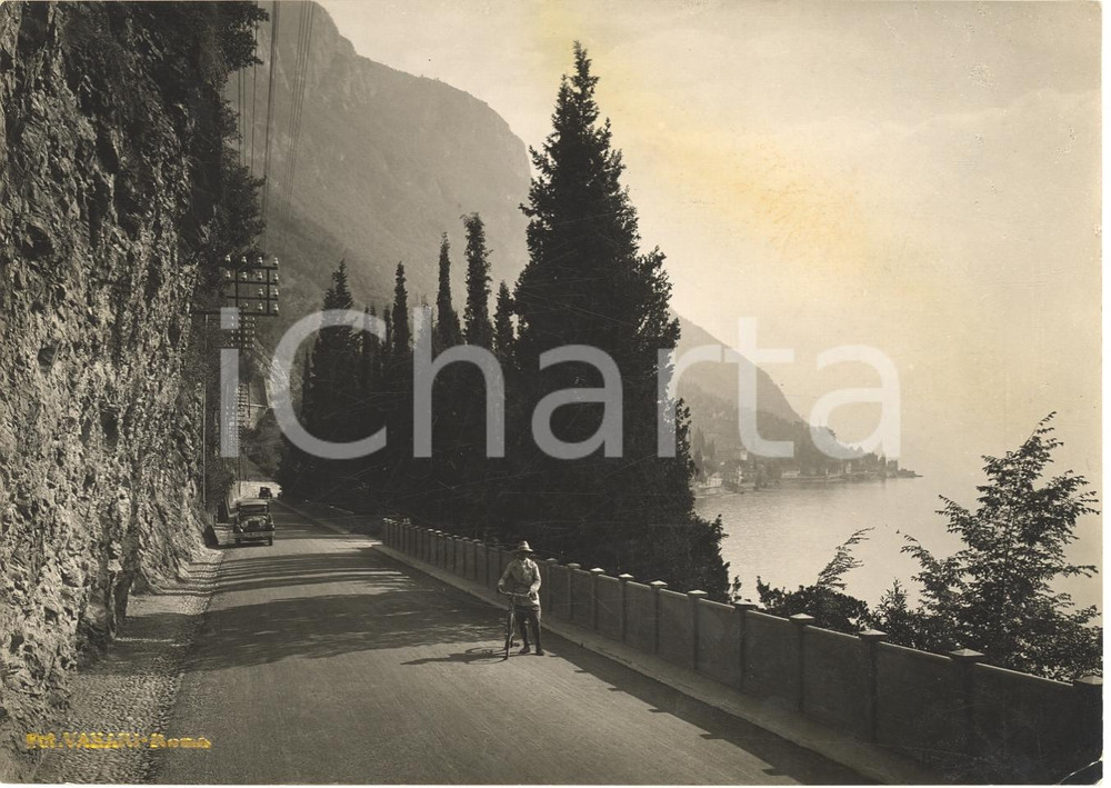 Fotografia d'epoca originale 1935 ca VARENNA LC Vista su Como da VILLA MONASTERO 1