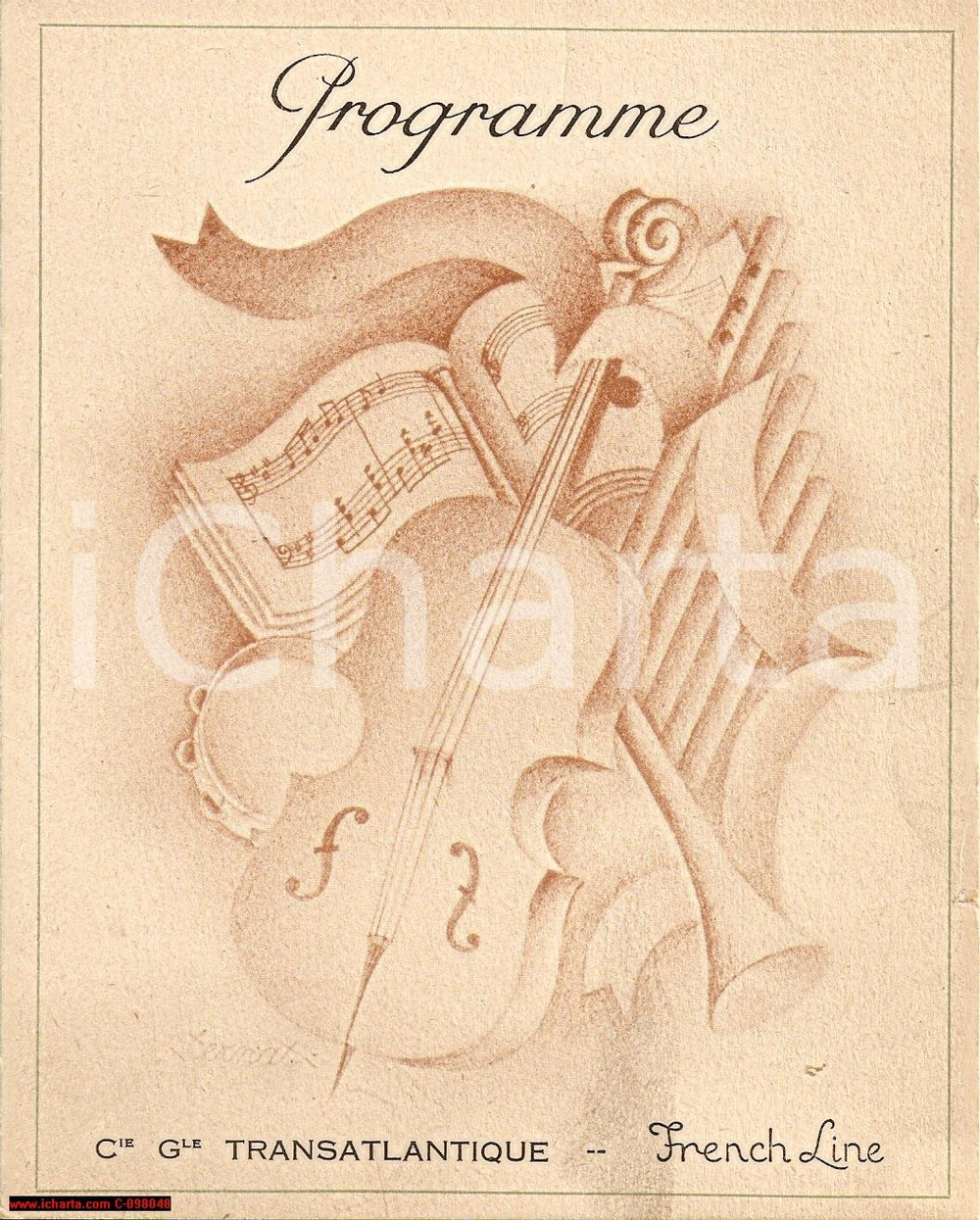 Oggetto da collezione cartaceo 1963 PAQUEBOT ANTILLES Programma concerto GUZEWICZ 1