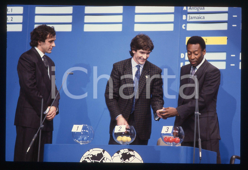 35mm vintage slide* 1989 ROMA PELÉ Paolo ROSSI Michel PLATINI Gironi ITALIA 90 5