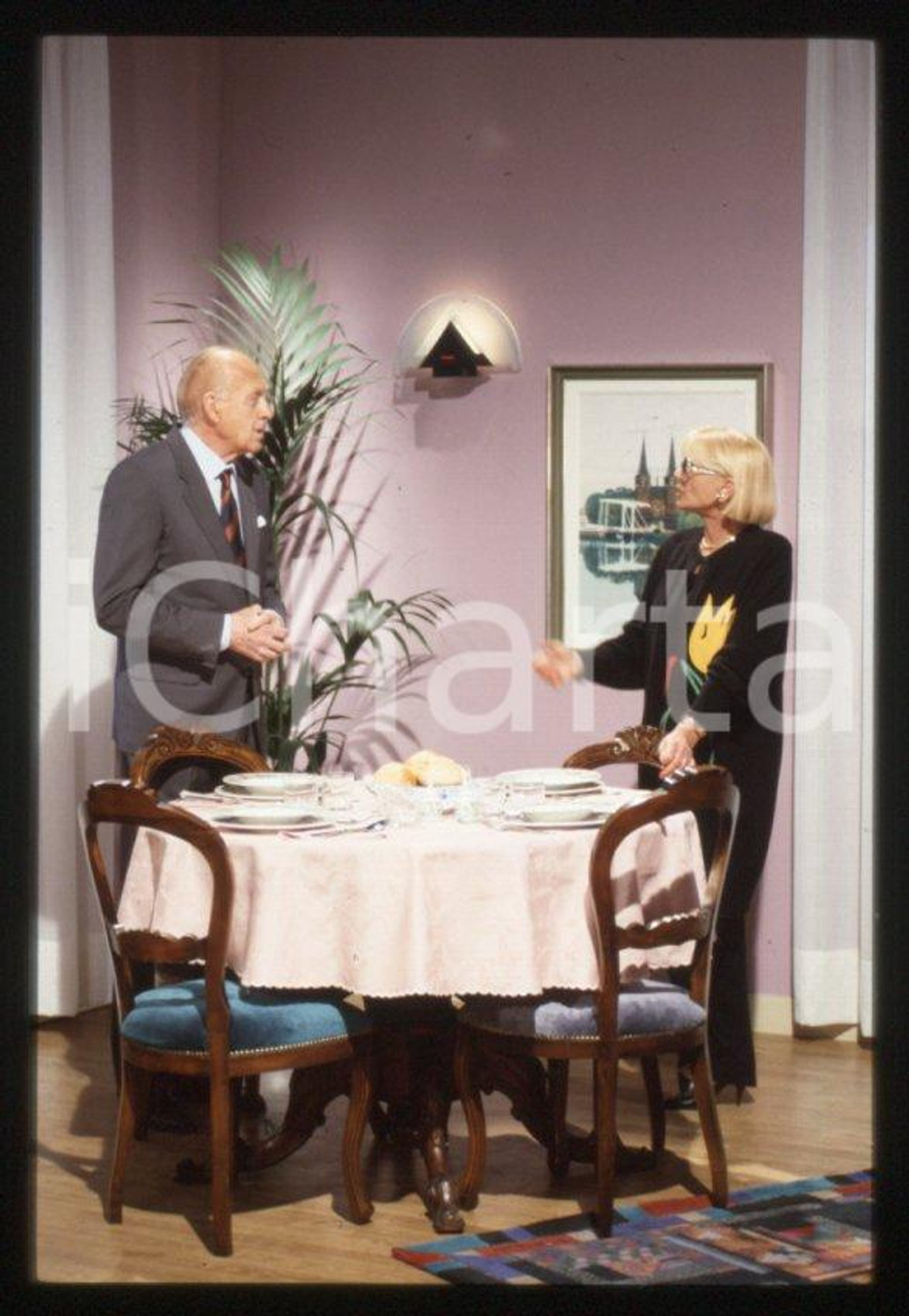 Fotografia d epoca originale 2000 ca CASA VIANELLO Raimondo VIANELLO Sandra MONDAINI 35mm vintage slide 8 1