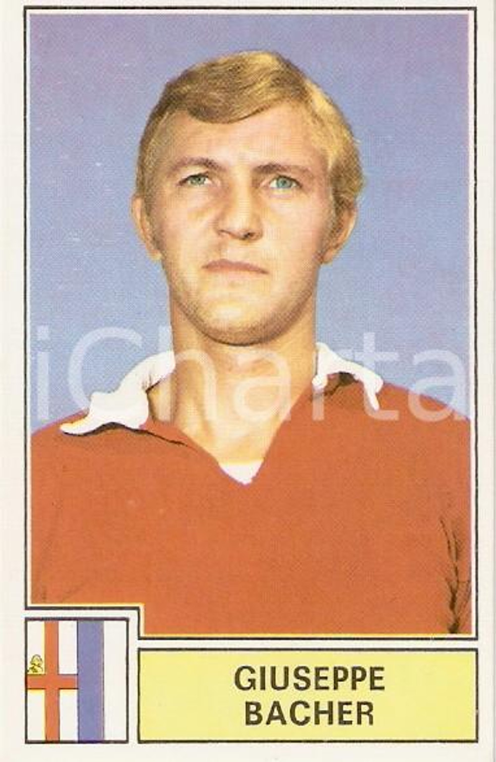 Oggetto da collezione cartaceo PANINI  CALCIATORI 1971  1972 Figurina Giuseppe BACHER Serie A MANTOVA 1