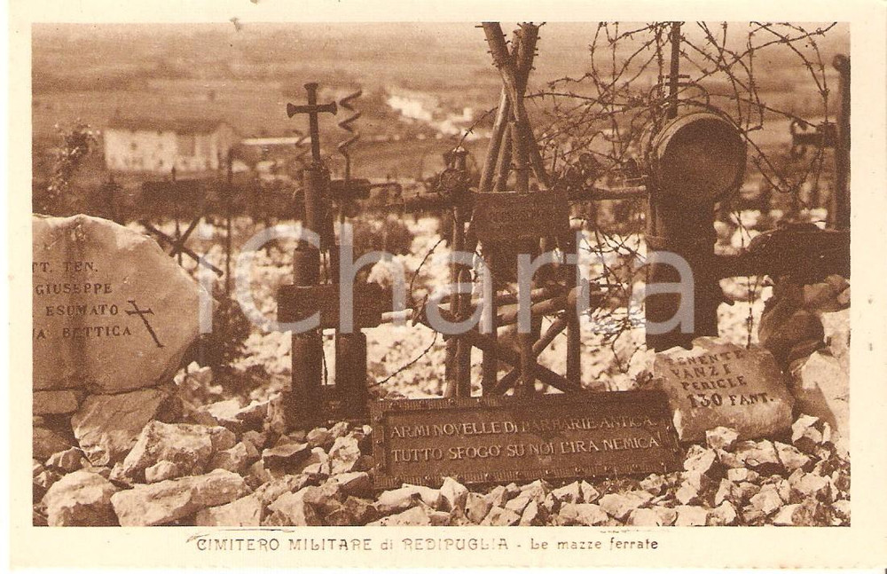 Cartolina originale da collezione 1925 ca Sacrario REDIPUGLIA GO Tomba del Tenente Pericle VANZI Cartolina FP NV 1