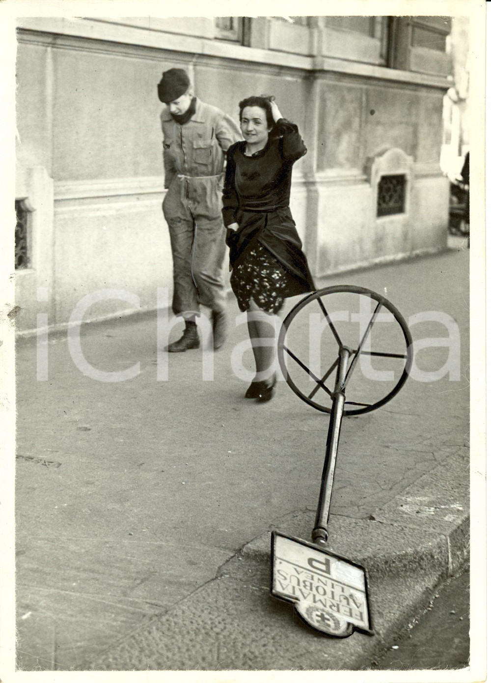 Fotografia d epoca originale 1939 MILANO I danni causati dal forte vento in cittÃ  Fotografia 1