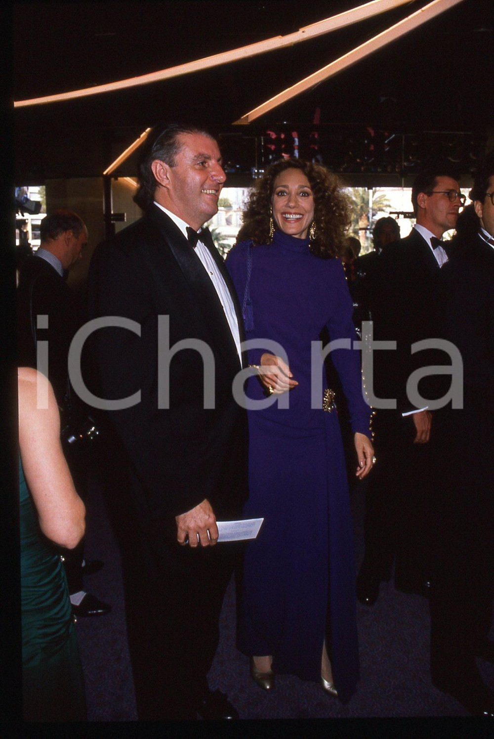35mm vintage slide* 1990 ca CANNES Marisa BERENSON Greg DUBANE (3)