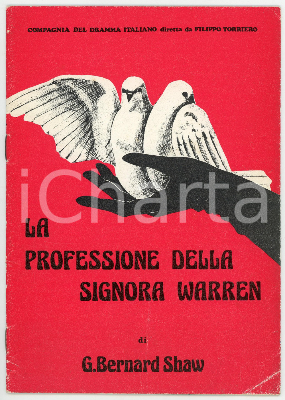 Libro, pubblicazione d epoca 1950 ca COMPAGNIA DEL DRAMMA ITALIANO La professione della signora Warren 1