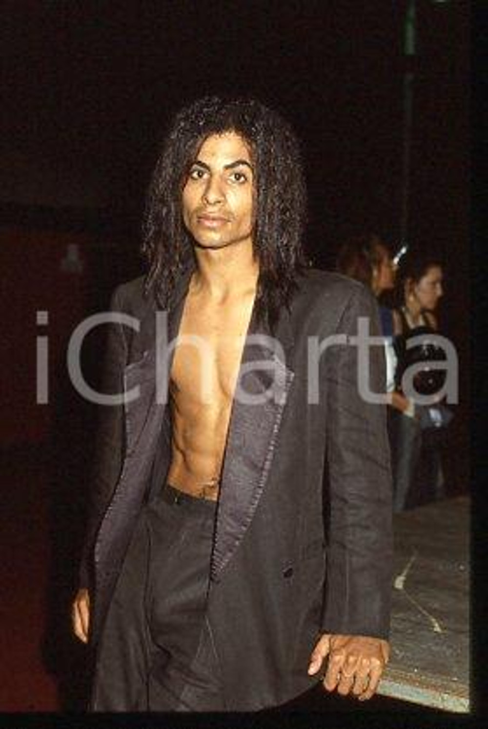 35mm vintage slide* 1987 ca MUSIC GEORGIO ALLENTINI African-American singer (1)