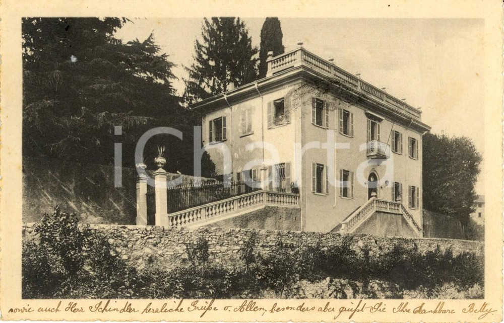 Cartolina originale da collezione 1923 BIGNANICO CO Veduta Villa CARLA proprietÃ  LAMPUGNANI Cartolina FP VG 1
