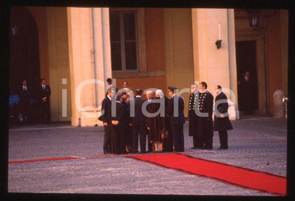 Fotografia d epoca originale 35mm vintage slide 1989 ROMA QUIRINALE Francesco COSSIGA Michail GORBACHEV 44 1
