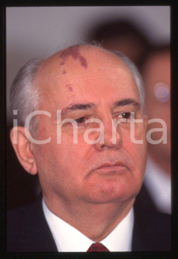 Fotografia d epoca originale 35mm vintage slide 1994 RIMINI Centro Pio Manzù Michail GORBACHEV Ritratto 5 1