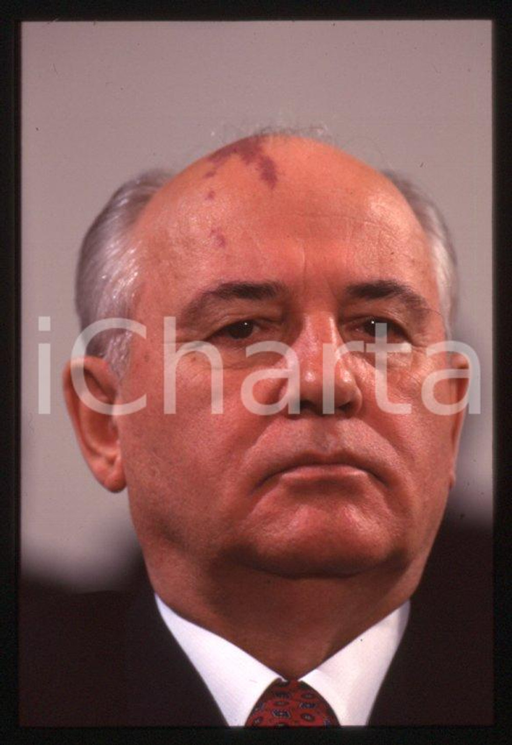 35mm vintage slide* 1994 RIMINI “Centro Pio Manzù” Michail GORBACHEV *Ritratto 4