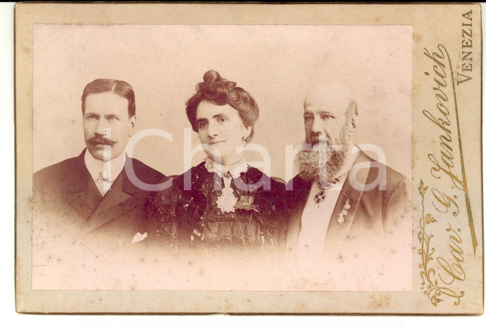 Fotografia d epoca originale 1910 ca MILANO Ritratto di famiglia con cavaliere di Gran Croce Foto JANKOVICH 1