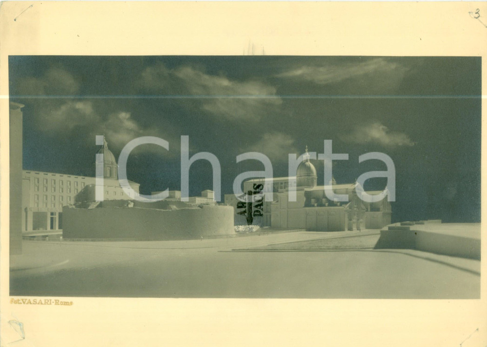 Fotografia d epoca originale 1937 ROMA Progetto nuova Piazza LUNGOTEVERE Arch. Vittorio MORPURGO Fotografia 1