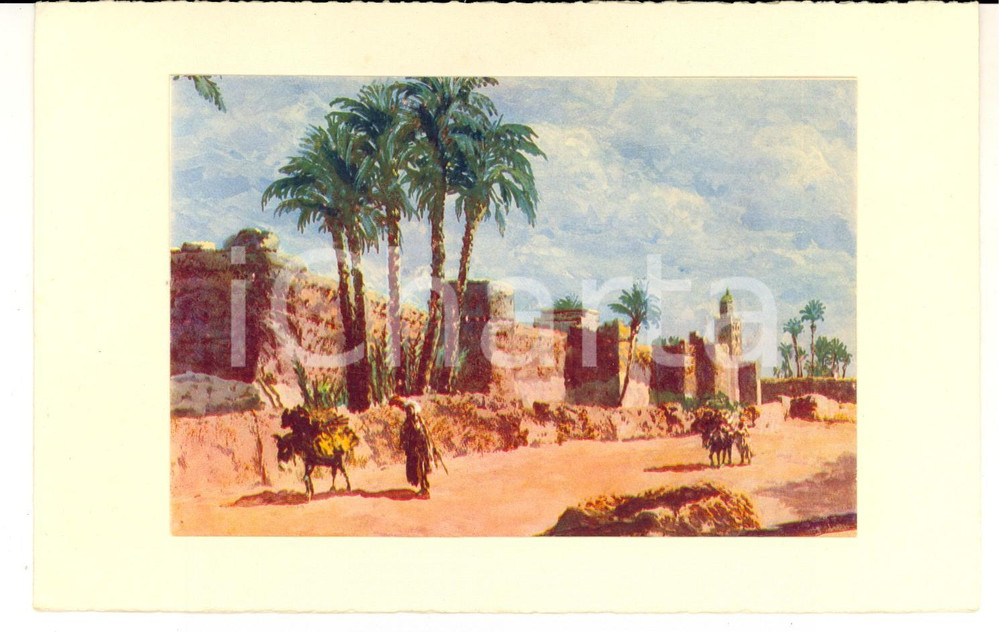 Oggetto da collezione cartaceo 1950 ca CASABLANCA (MAROCCO) Consolato d'Italia - Biglietto di auguri 1