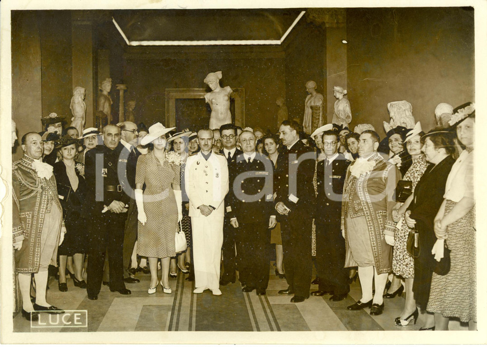 Fotografia d epoca originale 1939 ROMA Raffaele MONTUORI Vicegovernatore riceve Ramon SERRANO SUNER Ministro 1