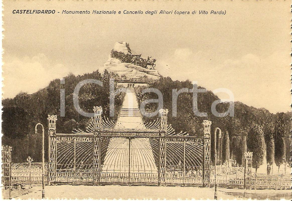 Cartolina originale da collezione 1950 ca CASTELFIDARDO AN Cancello degli Allori di Vito PARDO Cartolina FG NV 1