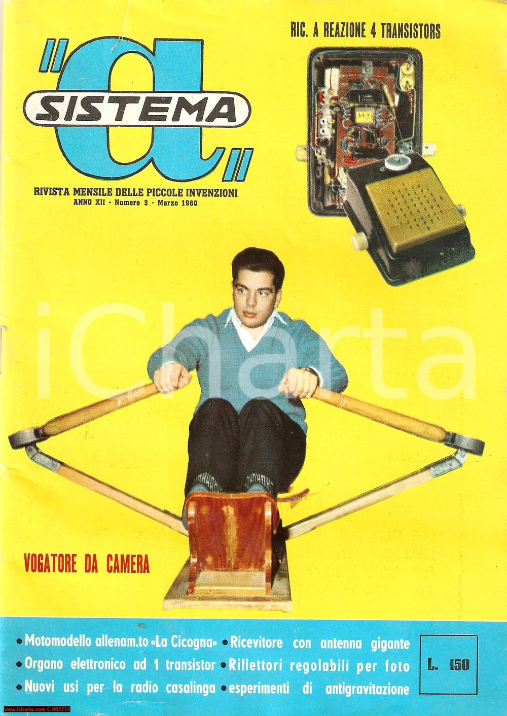 Giornale, rivista storica 1960 IL SISTEMA A  Rivista piccole invenzioni n°3  MODELLISMO 1