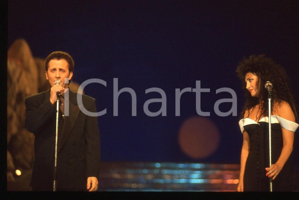 35mm vintage slide* 1990 FESTIVAL DI SANREMO Gianni e Marcella BELLA Ritratto 4