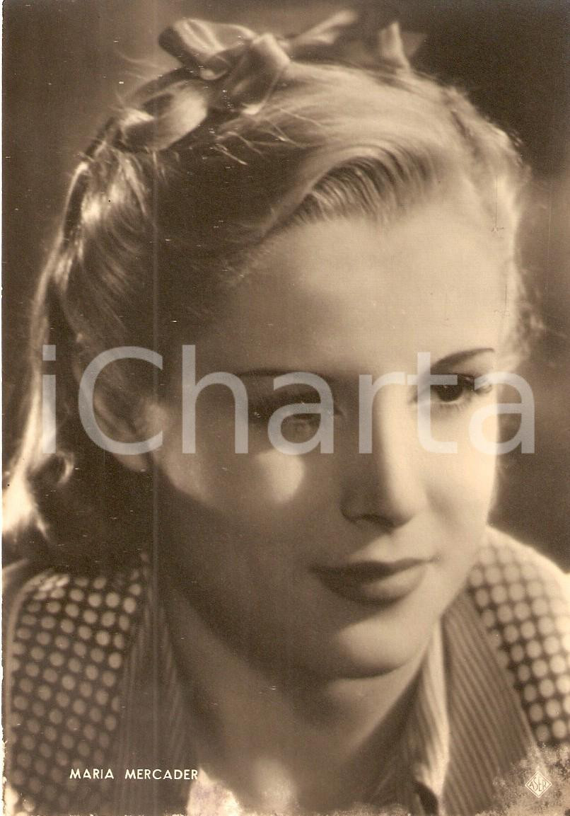 Cartolina originale da collezione 1940 ca CINEMA Attrice Maria MERCADER Ritratto Fotografia seriale ASER 1