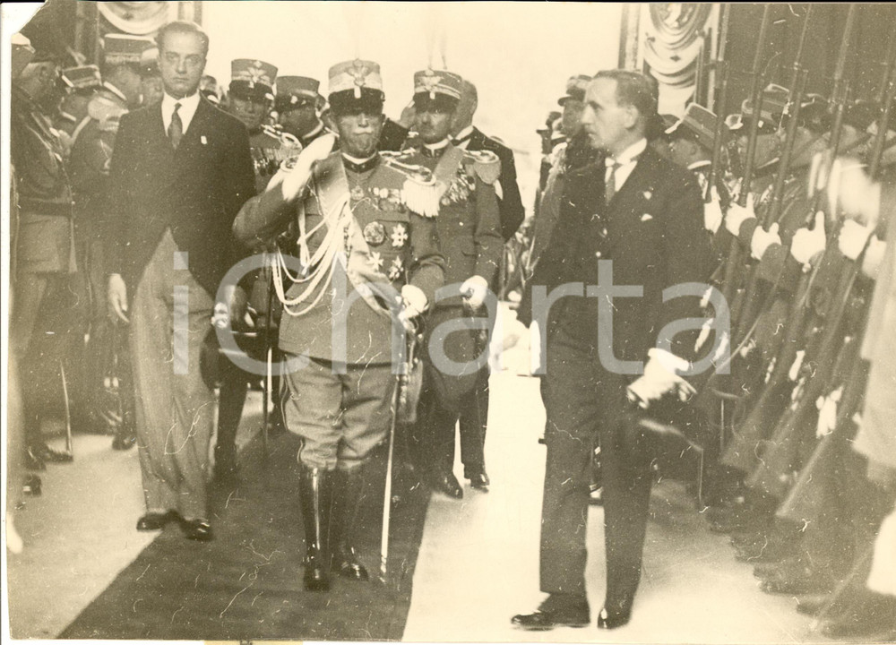 Fotografia d epoca originale 1929 ROMA VITTORIO EMANUELE III all Ospedale del CELIO inaugura monumento 1