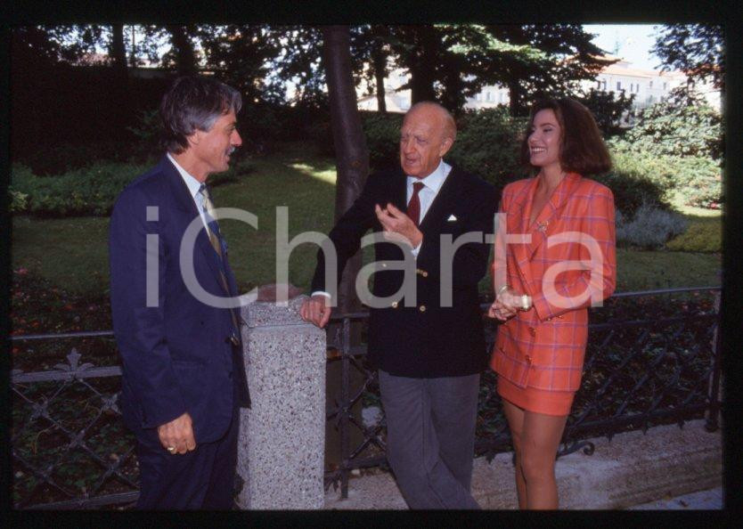 Fotografia d epoca originale 1992 PRESSING Aldo AGROPPI Raimondo VIANELLO Lu Ann NADEAU 35mm vintage slide 1 1