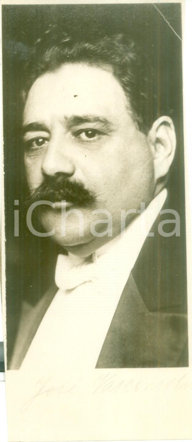Fotografia d epoca originale 1930 ca MESSICO Lo scrittore JosÃ© VASCONCELOS Ritratto Fotografia DANNEGGIATO 1