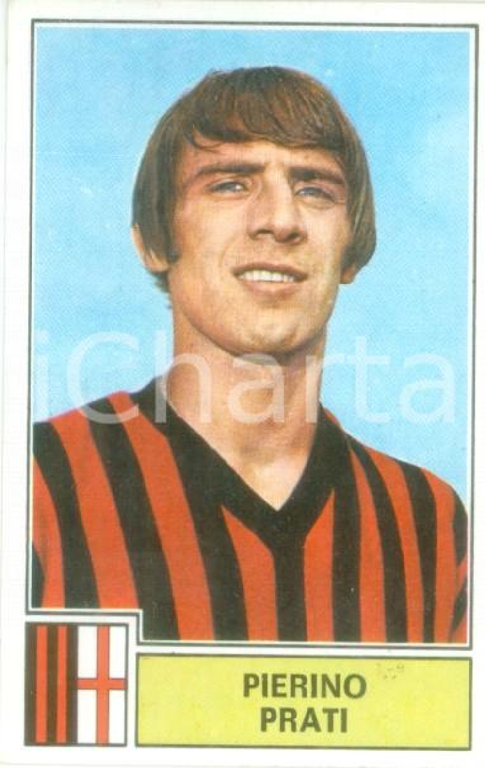 Oggetto da collezione cartaceo PANINI - CALCIATORI 1971 - 1972 Figurina Pierino PRATI Serie A MILAN 1