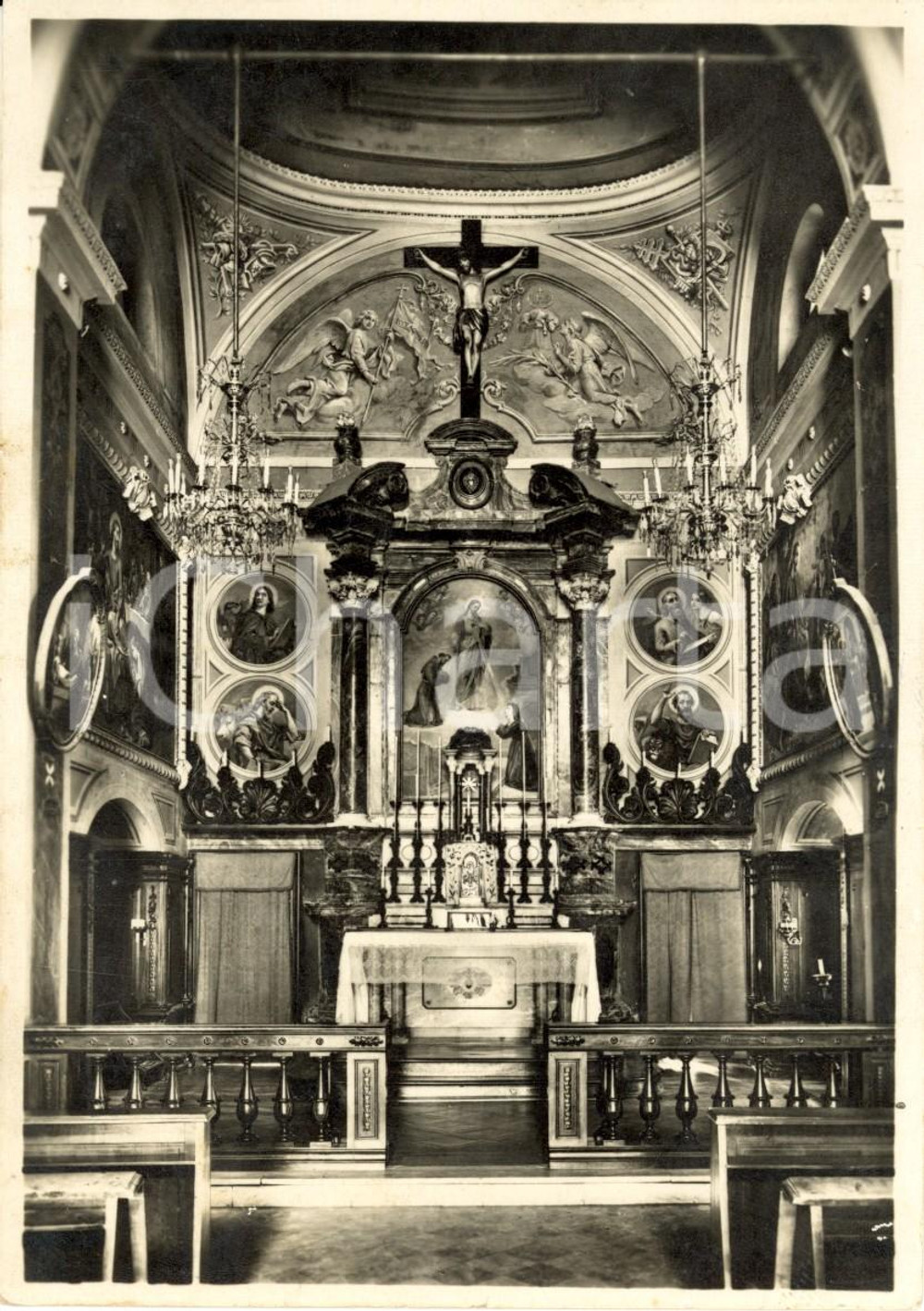 Cartolina originale da collezione 1941 BUSCA (CN) Altare Maggiore del convento dei cappuccini *Cartolina FG VG 1