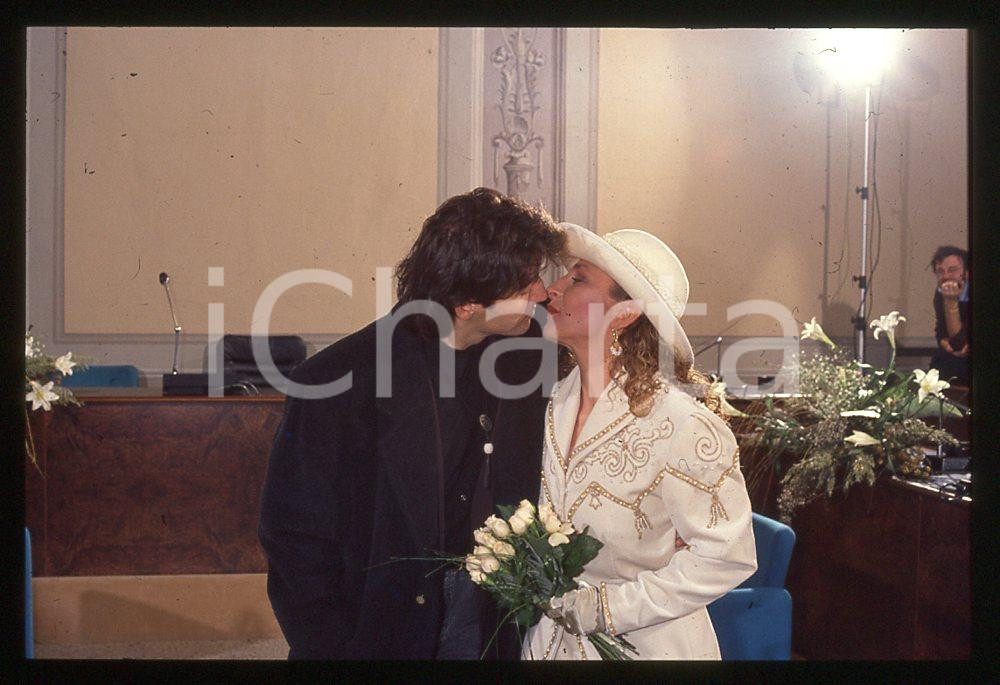 35mm vintage slide* 1991 MUSICA Luciano LIGABUE e Donatella MESSURI 1