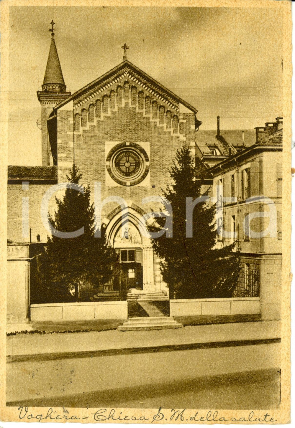 Cartolina originale da collezione 1935 VOGHERA (PV) Basilica di Santa MARIA della SALUTE * Cartolina FG VG 1