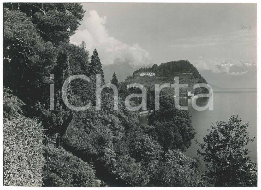Fotografia d epoca originale 1935 ca LAGO DI COMO  Punta di BELLAGIO  Foto Erberto RÃœEDI 23x17 1