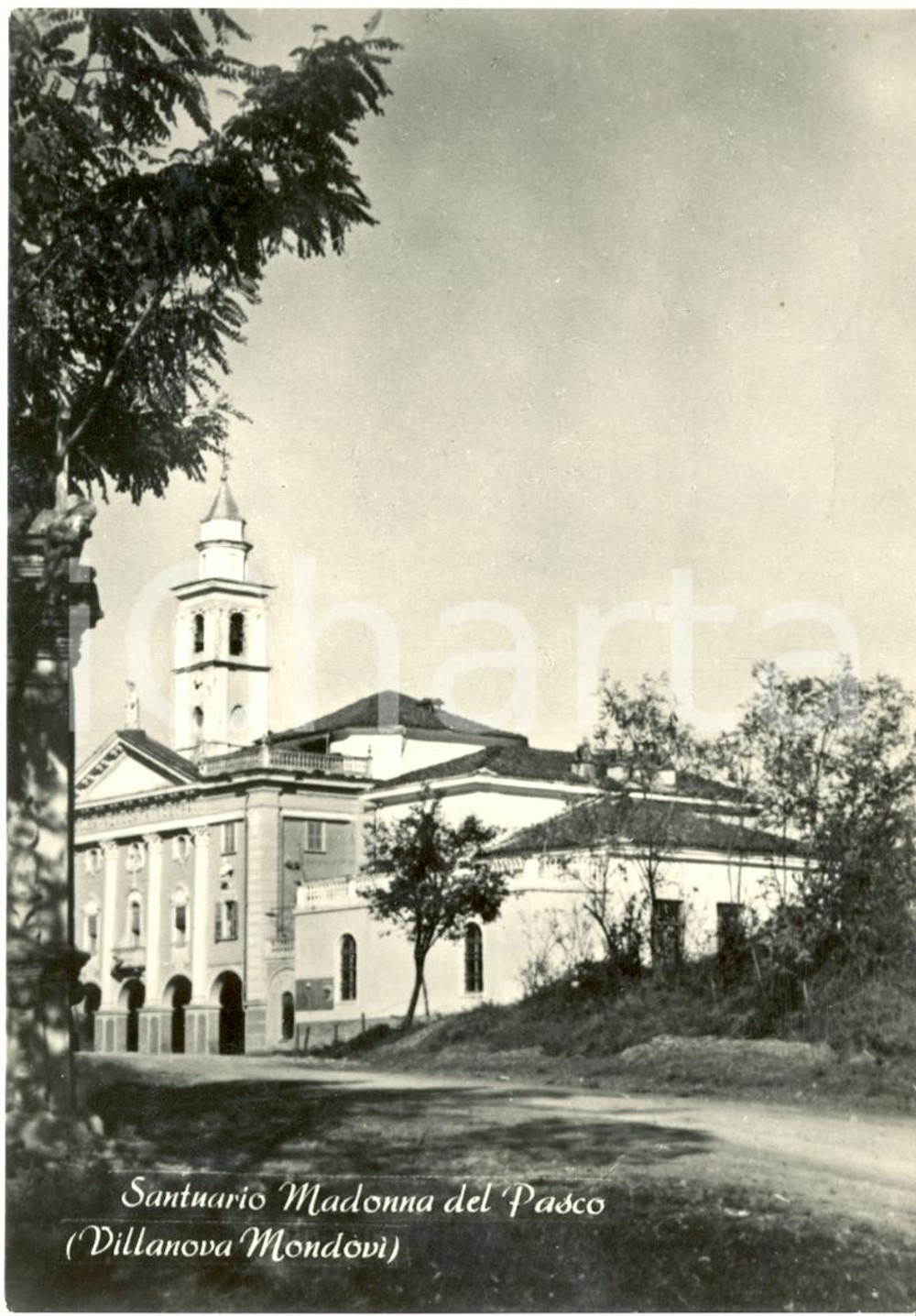 Cartolina originale da collezione 1959 VILLANOVA MONDOVI  CN Veduta del Santuario della MADONNA DEL PASCO FG VG 1