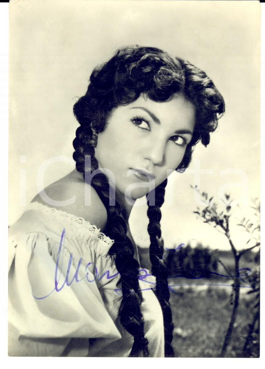 Autografo originale 1955 Attrice MARIA FIORE in  Graziella  Cartolina postale con AUTOGRAFO 1